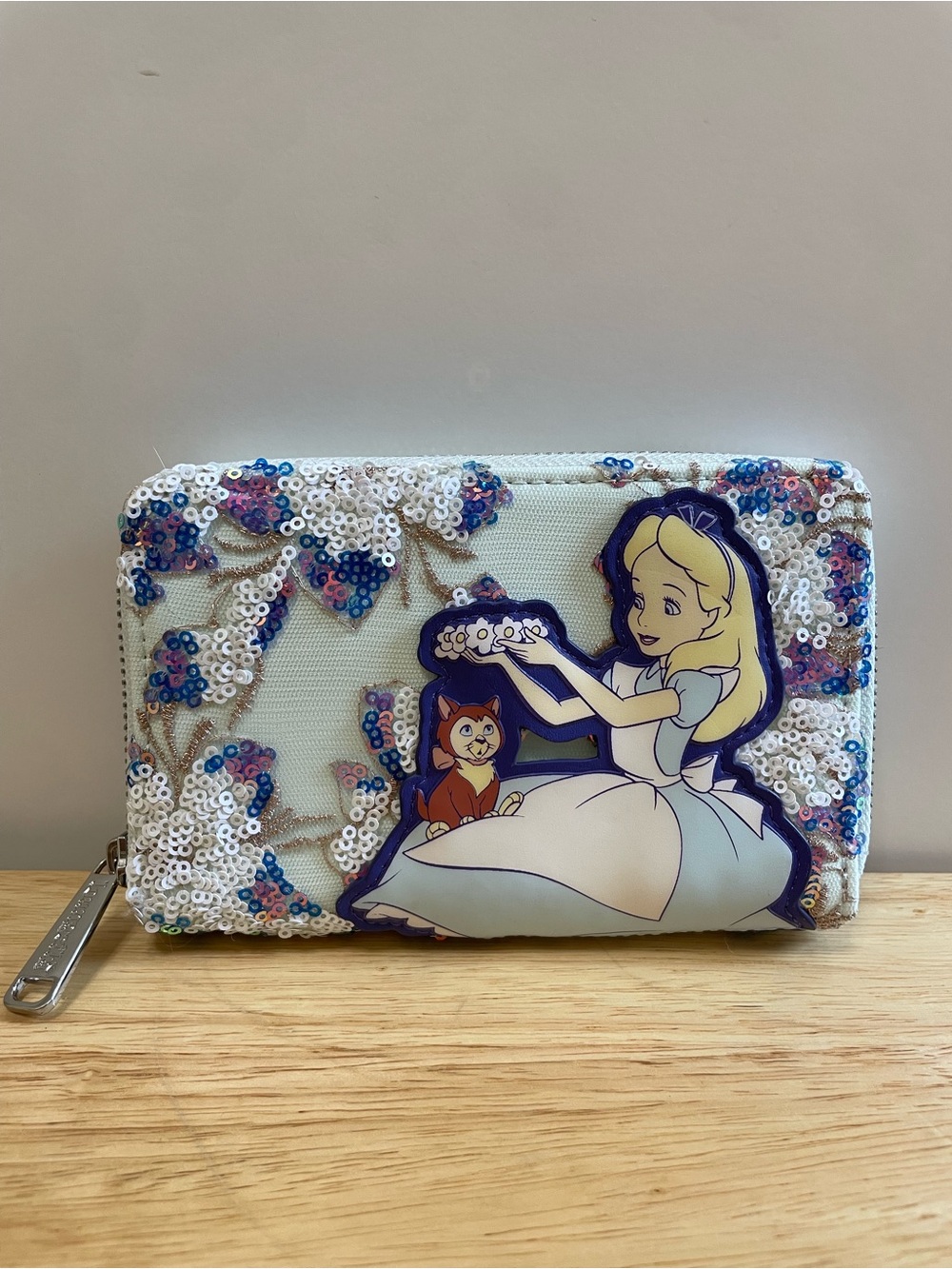 Loungefly Alice In Wonderland Alice & Dinah Sequin Wallet BoxLunch Exclusive